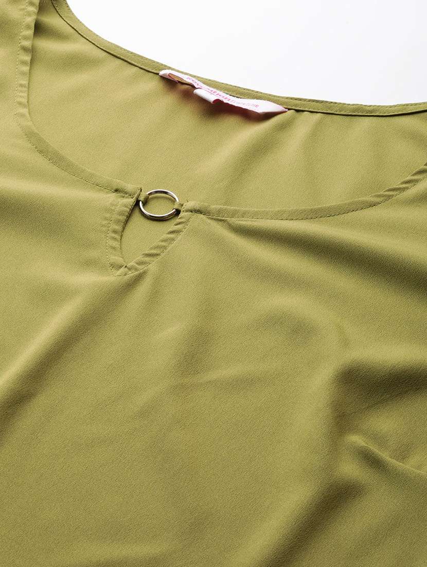 women's straight key hole neck top - 18271870 -  Standard Image - 4