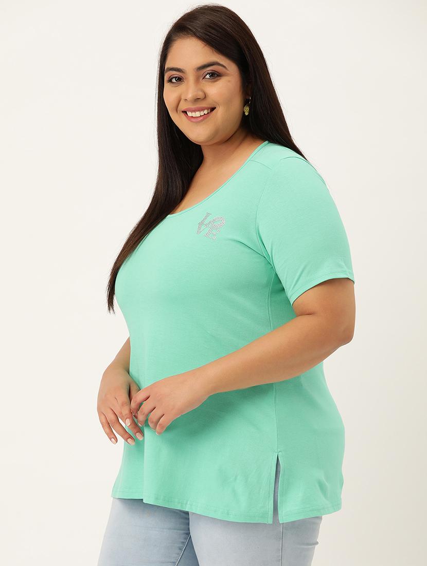 women's plain round neck t-shirt - 18272469 -  Standard Image - 1