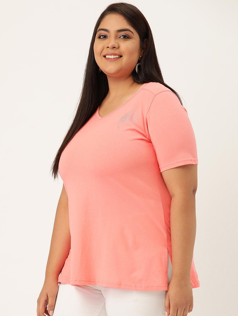 women's plain v neck t-shirt - 18272581 -  Standard Image - 1