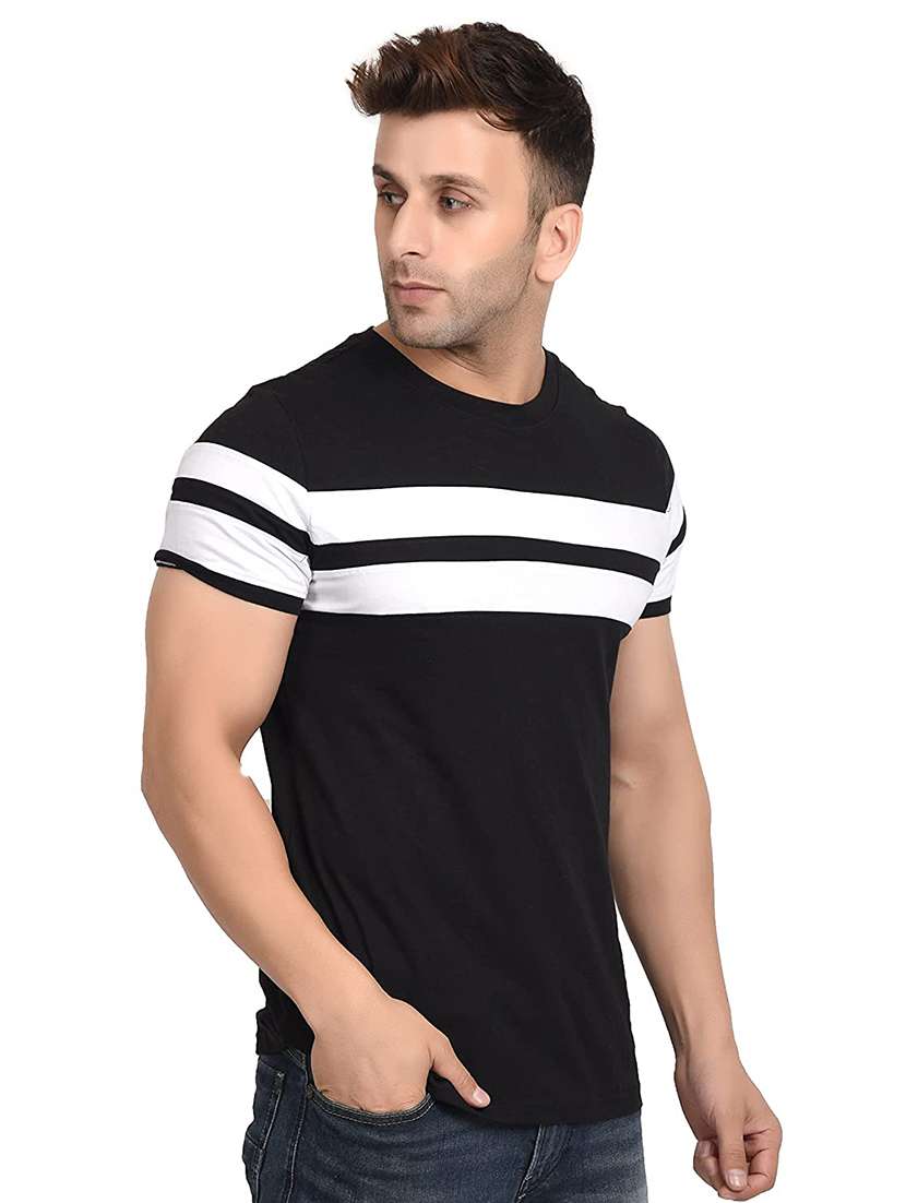 black cut & sew t-shirt