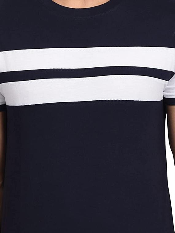 navy blue cut & sew t-shirt - 18272697 - Standard Image - 4