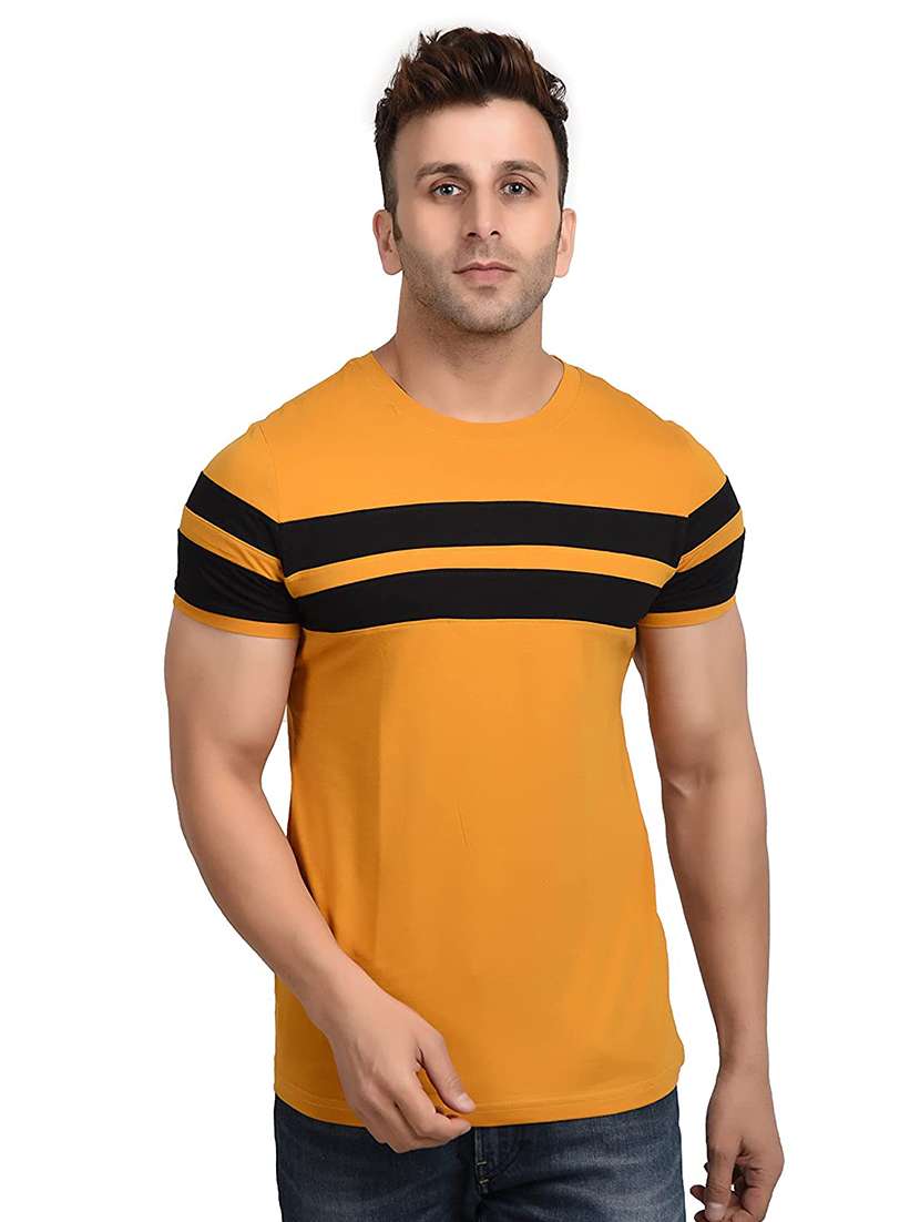 mustard cut & sew t-shirt