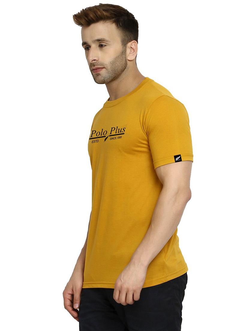 mustard chest print t-shirt - 18272711 -  Standard Image - 1