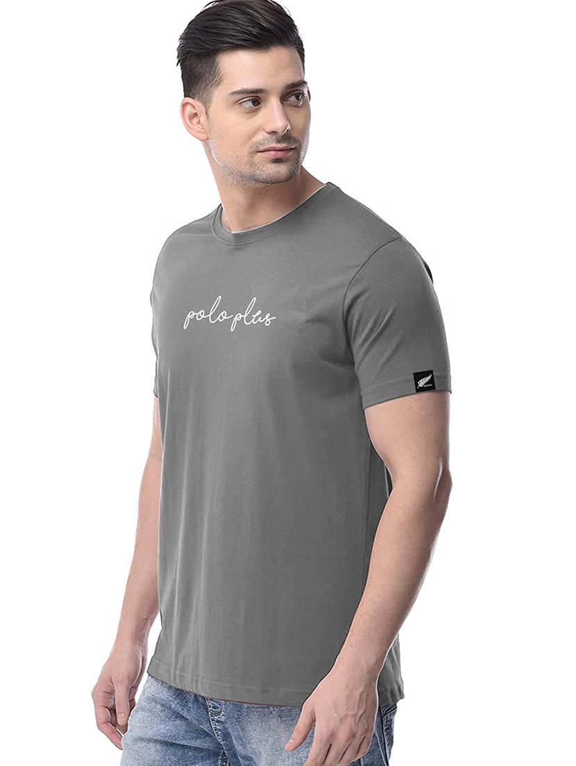 grey chest print t-shirt - 18272723 - Standard Image - 1