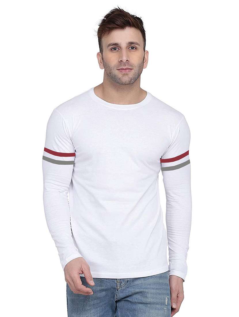 white solid regular t-shirt