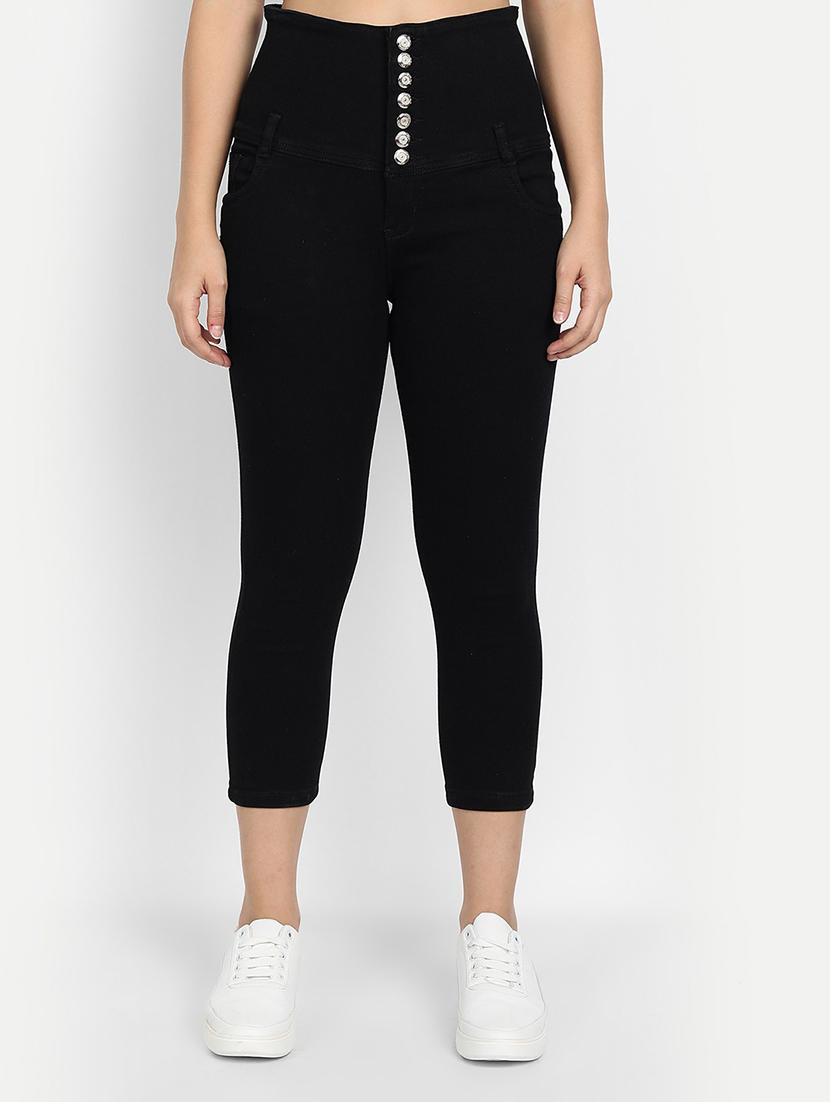 high rise stone wash jean