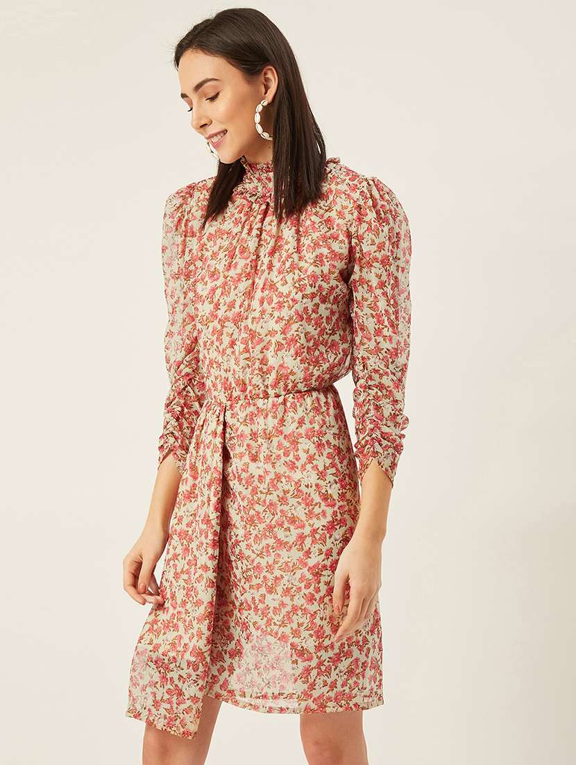 women's asymmetric floral dress