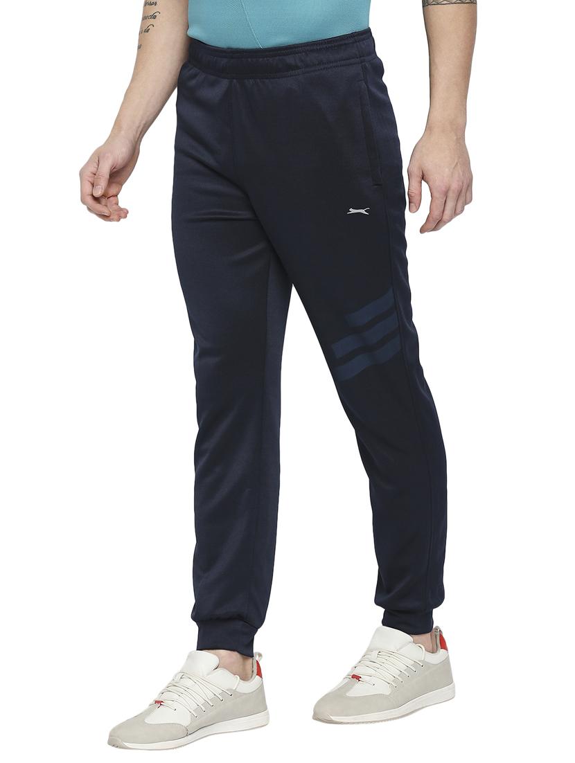 navy blue solid joggers track pant - 18273539 - Standard Image - 1