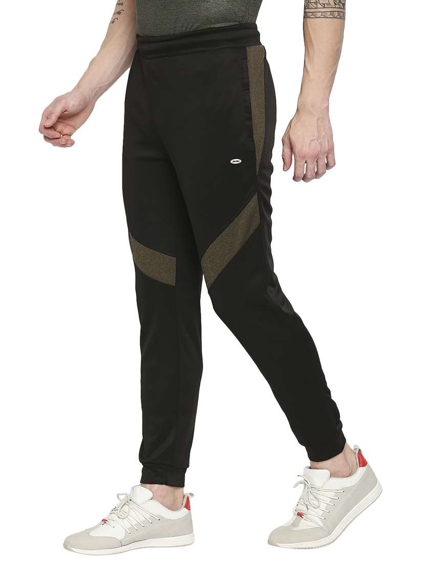 black color-blocked joggers track pant - 18273544 -  Standard Image - 1