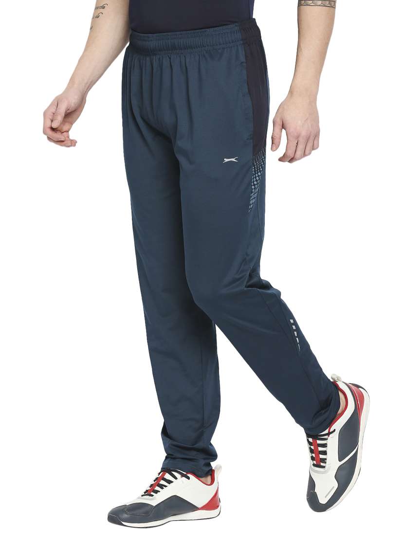 navy-blue solid full length track pant - 18273555 -  Standard Image - 1