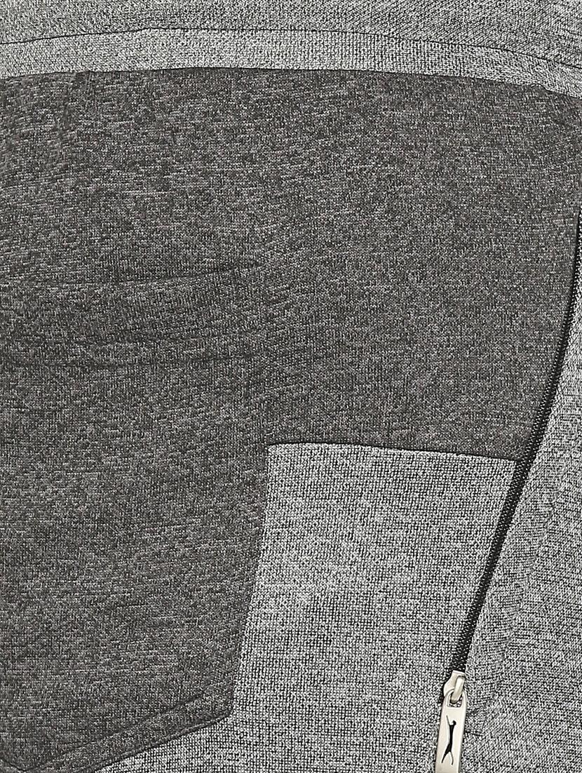 grey melange full length track pant - 18273557 - Standard Image - 4