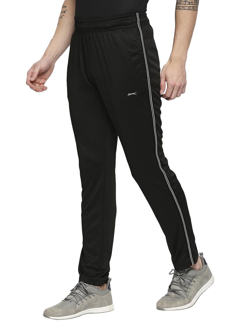 black solid length track pant - 18273559 -  Standard Image - 1
