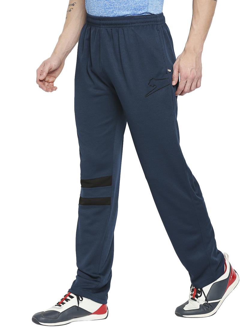 blue solid full length track pant - 18273568 -  Standard Image - 1