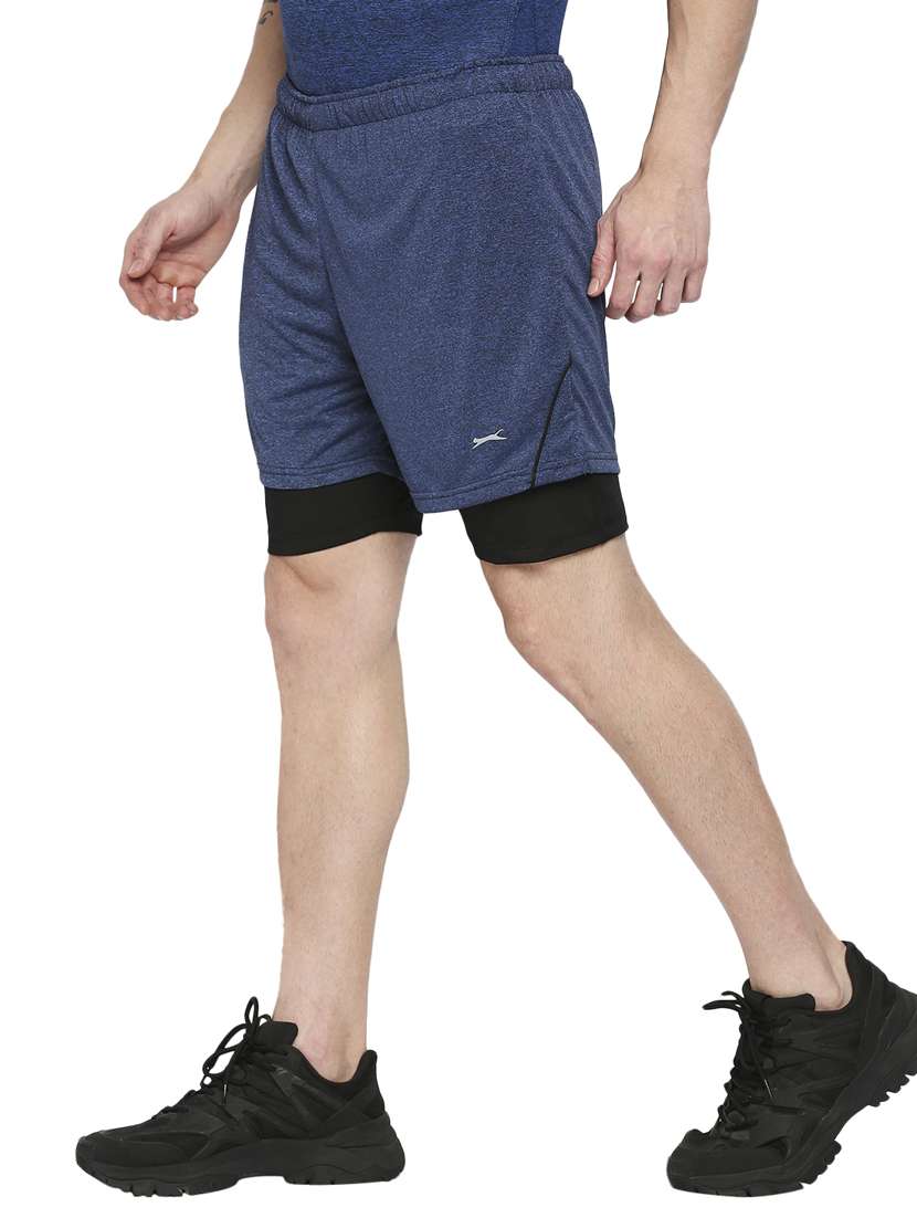 navy blue melange short - 18273645 -  Standard Image - 1