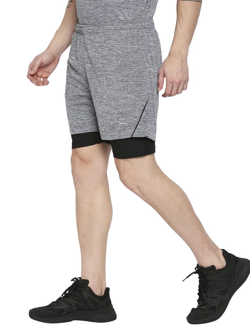 grey melange short - 18273646 - Standard Image - 1