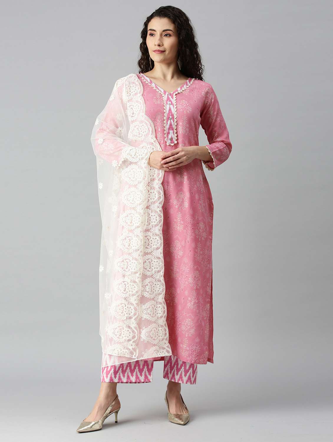 printed unstitched suit set