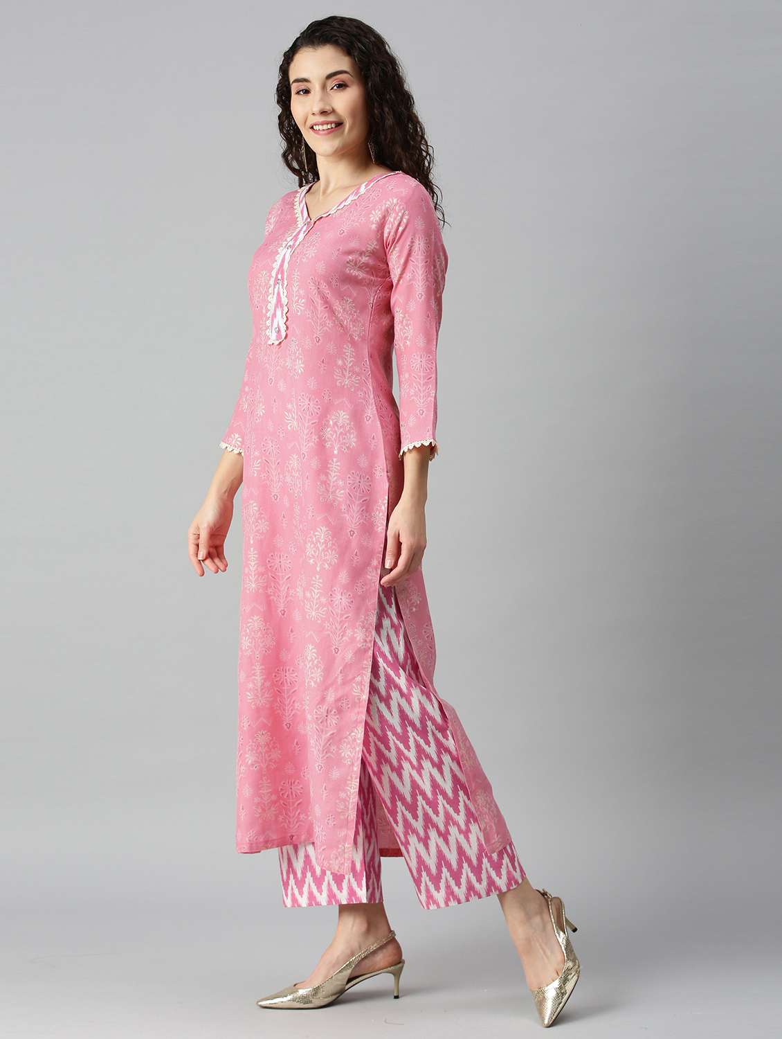 printed unstitched suit set - 18274841 -  Standard Image - 1