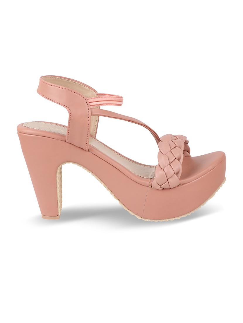 pink synthetic back strap sandals - 18275209 - Standard Image - 1