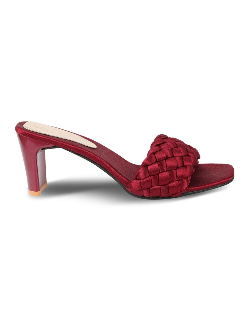 pink satin slip on sandals - 18275219 - Standard Image - 1