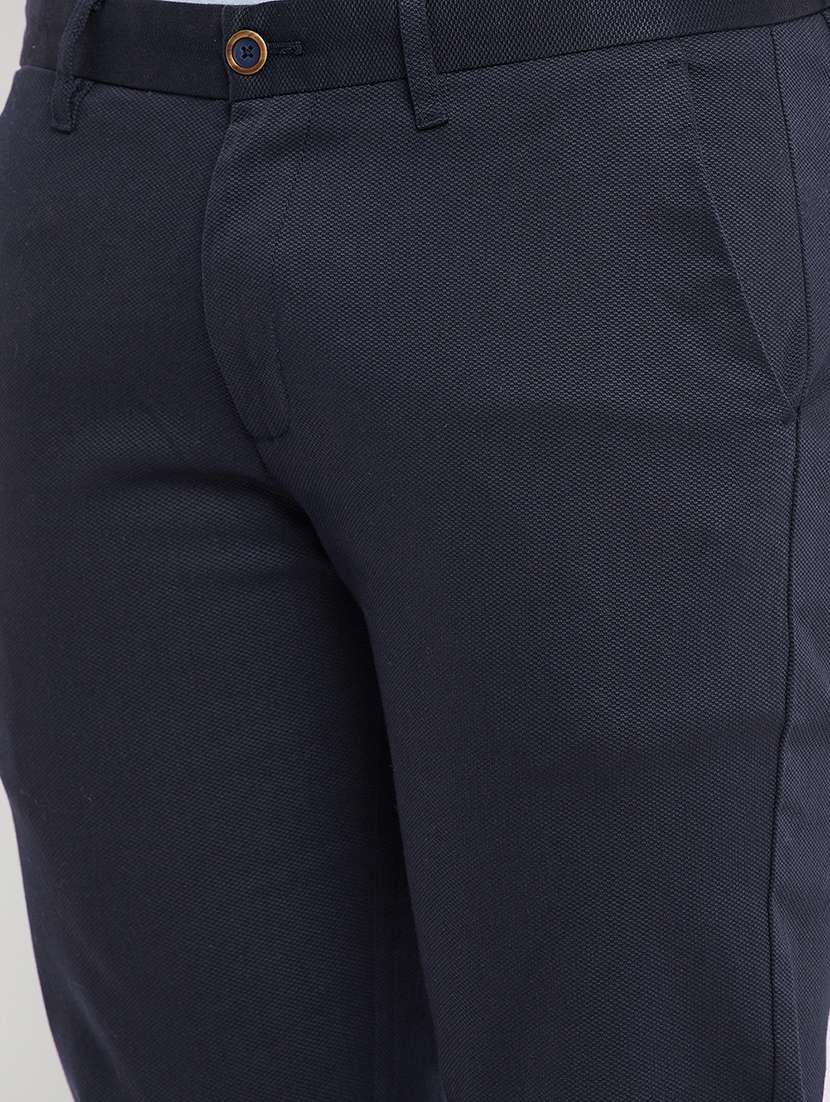 black solid casual trouser - 18276046 -  Standard Image - 4
