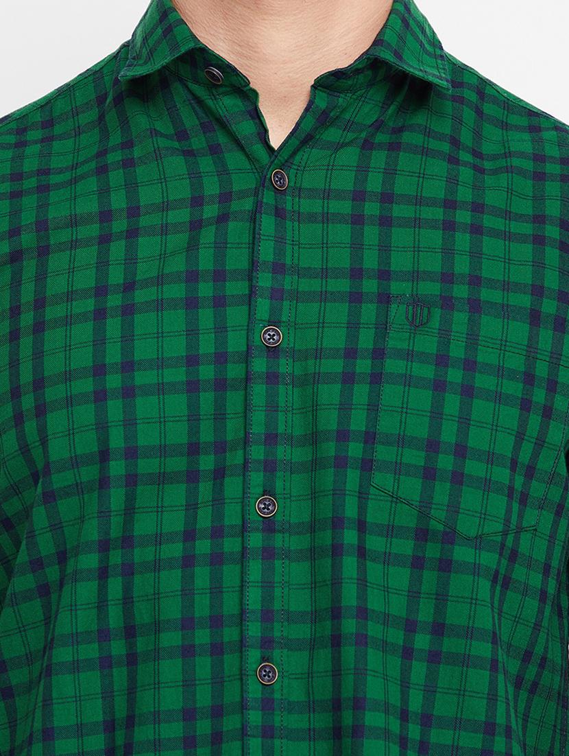 green checkered casual shirt - 18276047 - Standard Image - 4