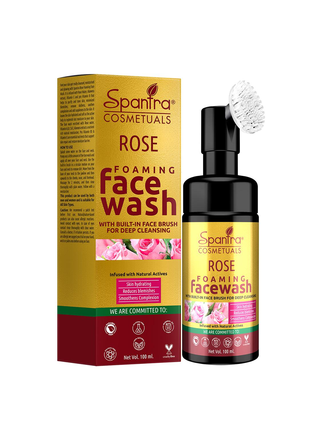 spantra rose foaming face wash with built- in face brush for deep cleaning 100ml face wash - 18276740 -  Zoom Image - 0