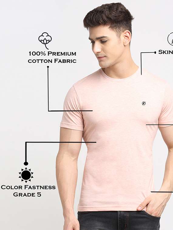 pink melange t-shirt - 18277198 -  Standard Image - 4