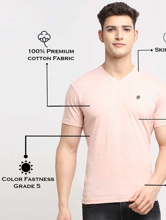 pink melange t-shirt - 18277204 -  Standard Image - 4