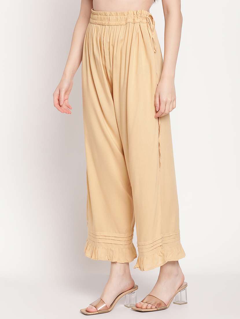 mid rise solid palazzo - 18277280 -  Standard Image - 1