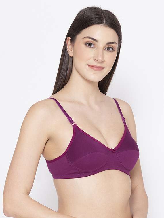 purple solid t-shirt bra - 18277416 -  Standard Image - 1