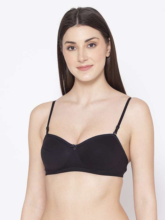 black solid t-shirt bra
