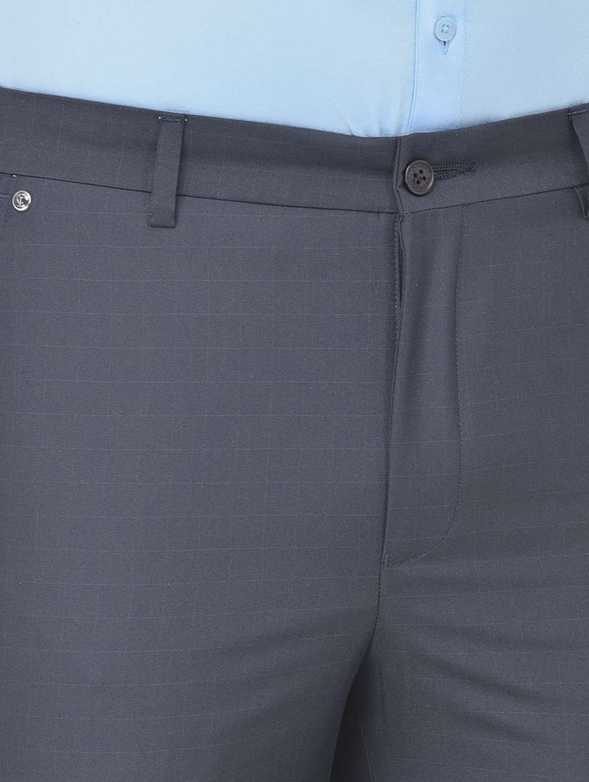 navy blue checkered formal trouser - 18277529 -  Standard Image - 4