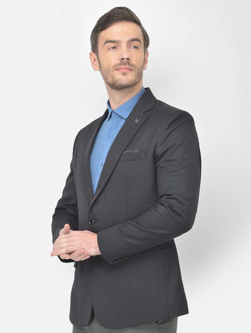 black solid formal blazer - 18277561 -  Standard Image - 1