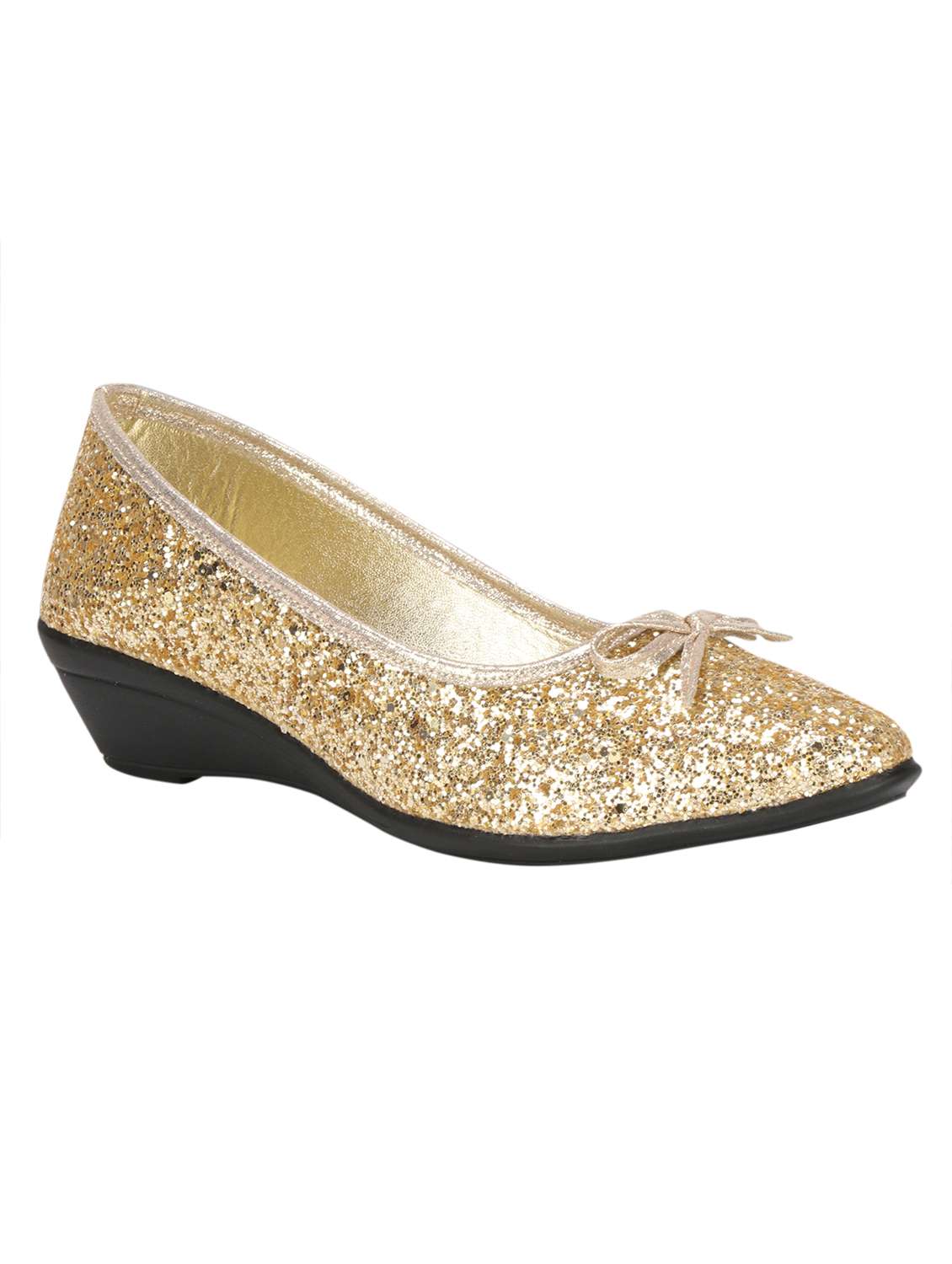 tryfeet women's golden slip-on wedges bellies
