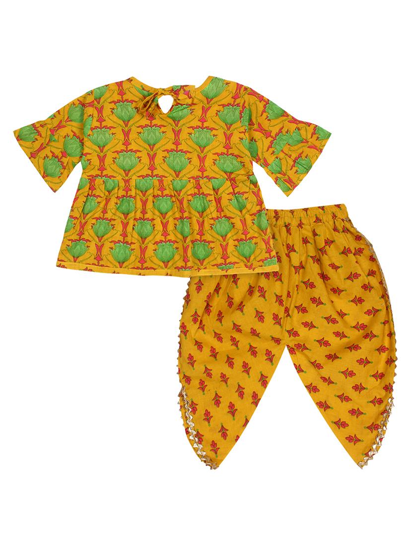 yellow printed kurta salwar set suit set - 18277804 - Standard Image - 1