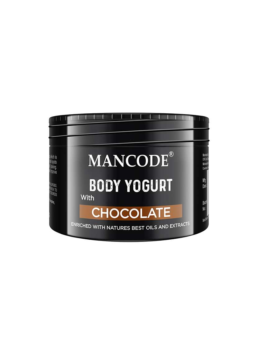 man code chocolate body yogurt fast absorbing treats damp skin 100 gm (pack of 1)
