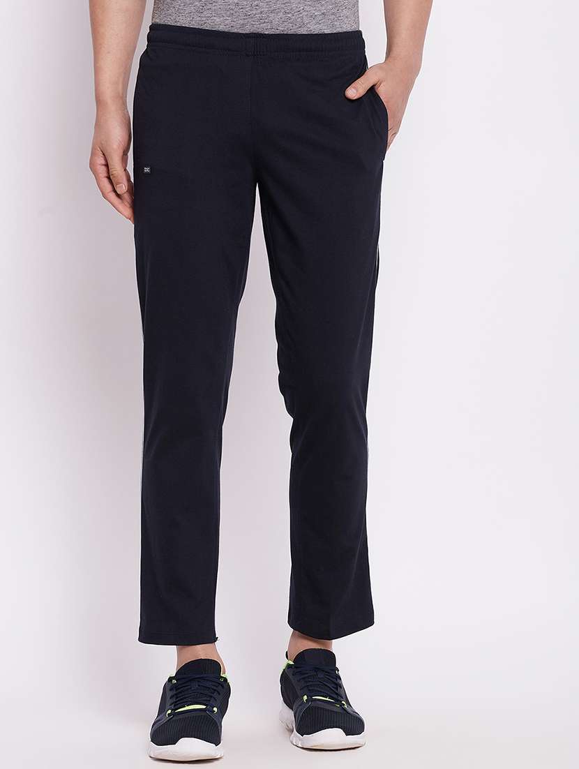 men solid mid rise track pant - 18277932 -  Zoom Image - 0