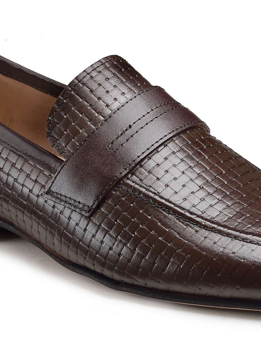 brown leather slip on loafers - 18280612 -  Standard Image - 6