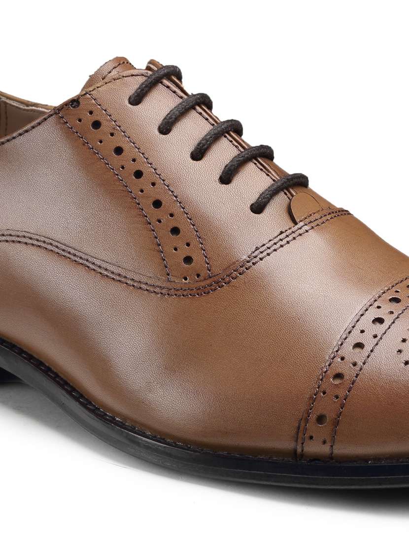 men tan lace-up brouges - 18280623 -  Standard Image - 6