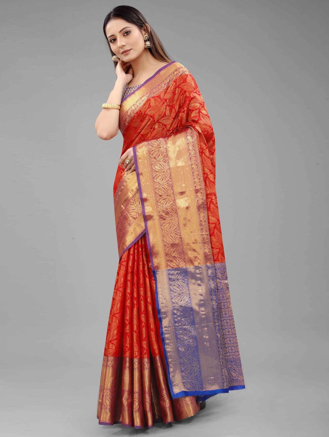 women's banarasi saree with blouse - 18280787 -  Standard Image - 1