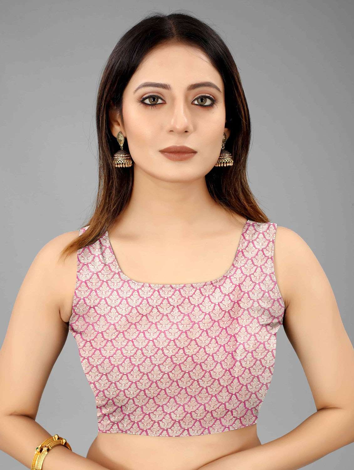 women's self design bottle green colored saree with blouse - 18280793 -  Standard Image - 4