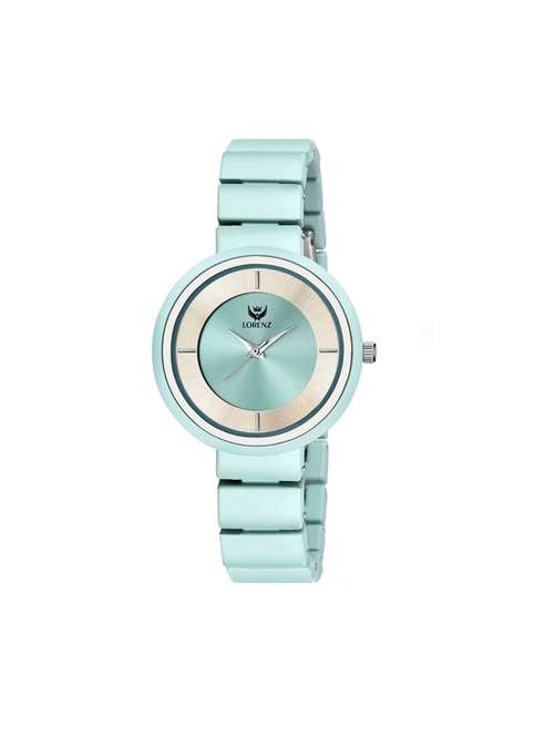 lorenz luxury finish green analogue watch for women & girls