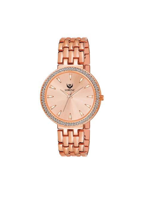 lorenz luxury stylish rose gold watch for women & girls - 18281327 -  Standard Image - 0