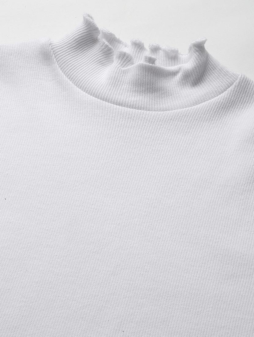 women's white mock neck top - 18281351 - Standard Image - 4