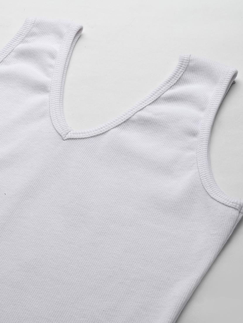 women's white round neck top - 18281356 - Standard Image - 4