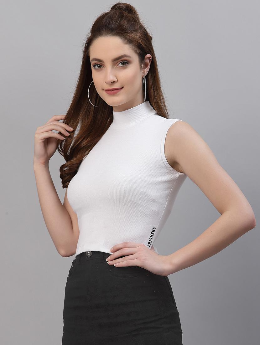 women's crop mock neck top - 18281361 -  Standard Image - 1