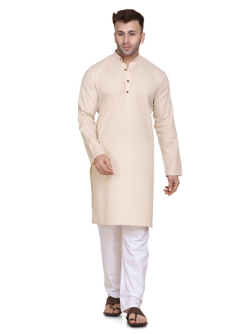 beige melange ethnic wear set