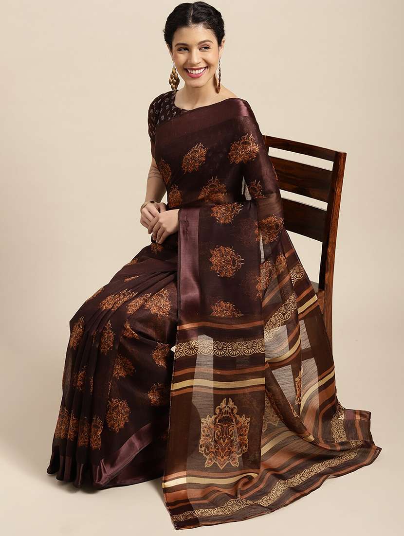 ethnic motifs printed saree