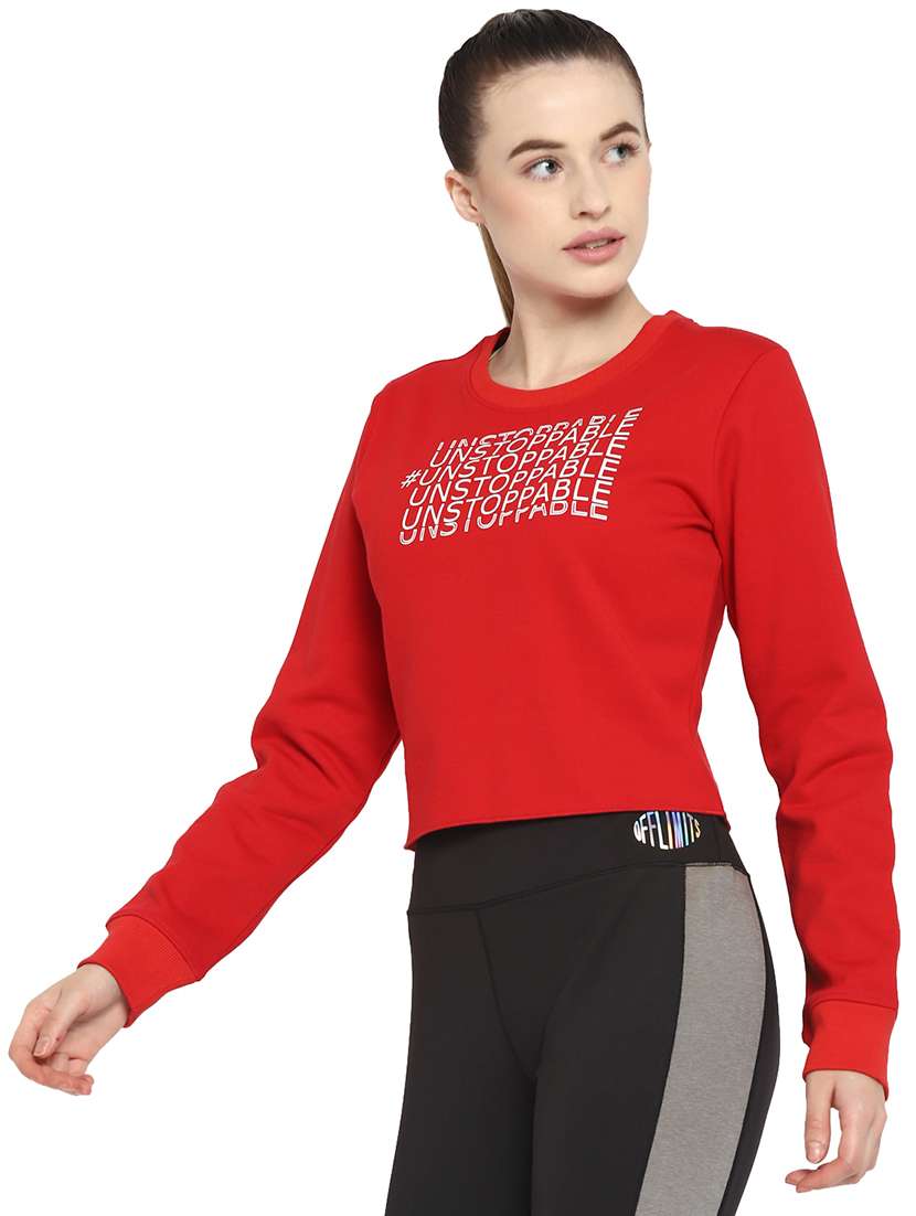 women's chest print sweatshirt - 18283132 -  Standard Image - 1