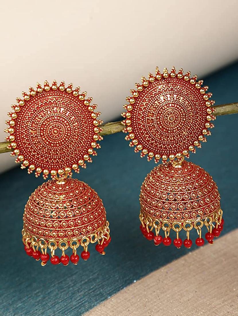 graceful delightful jhumka earrings - 18283344 - Zoom Image - 0